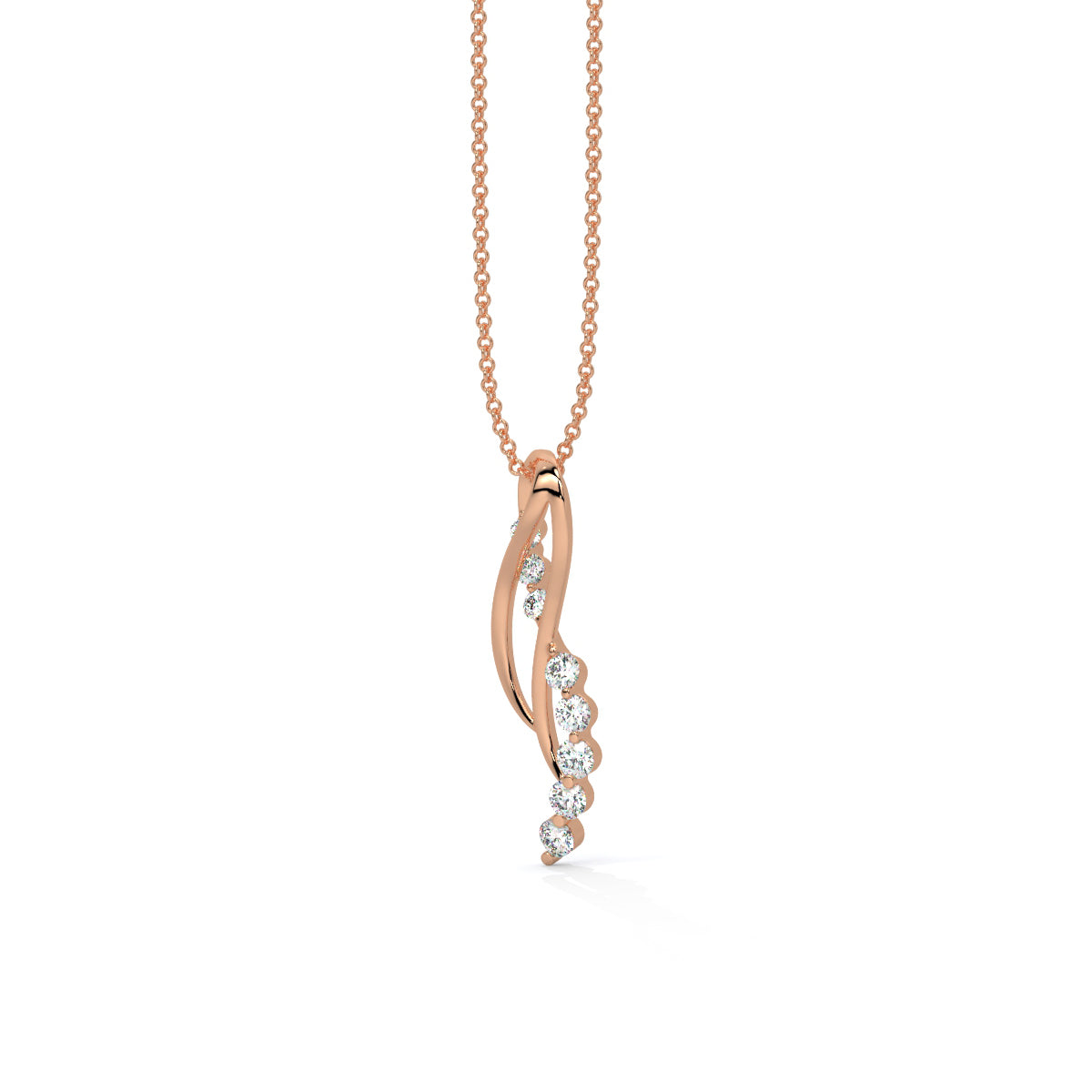 Twisting Diamond Flow Pendant