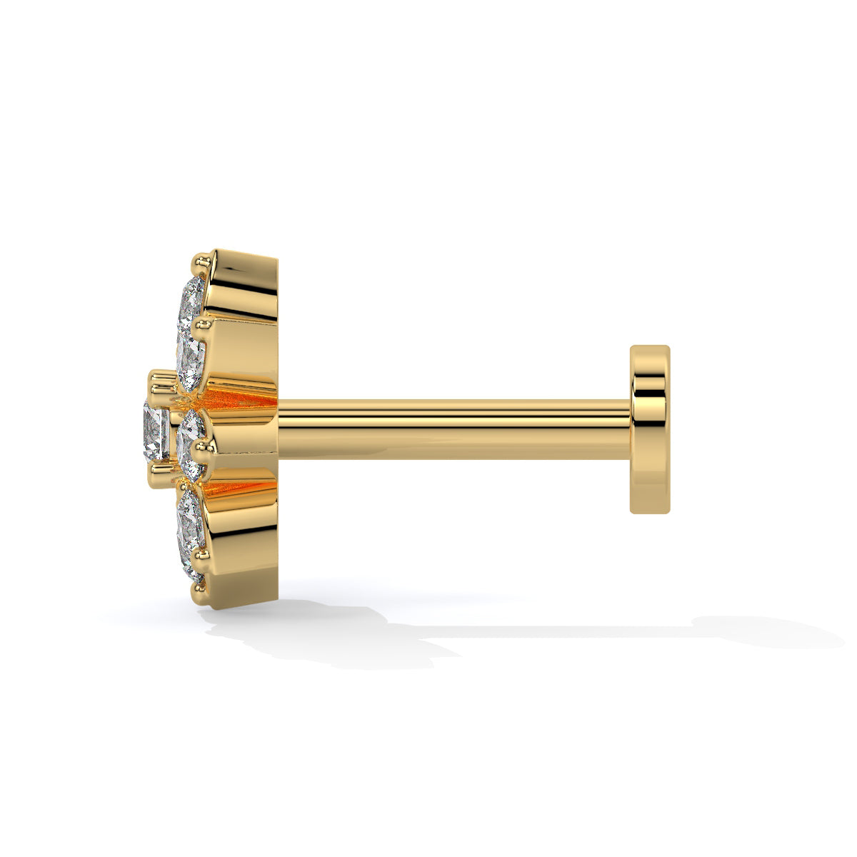 Floral Bloom Diamond Nose Pin