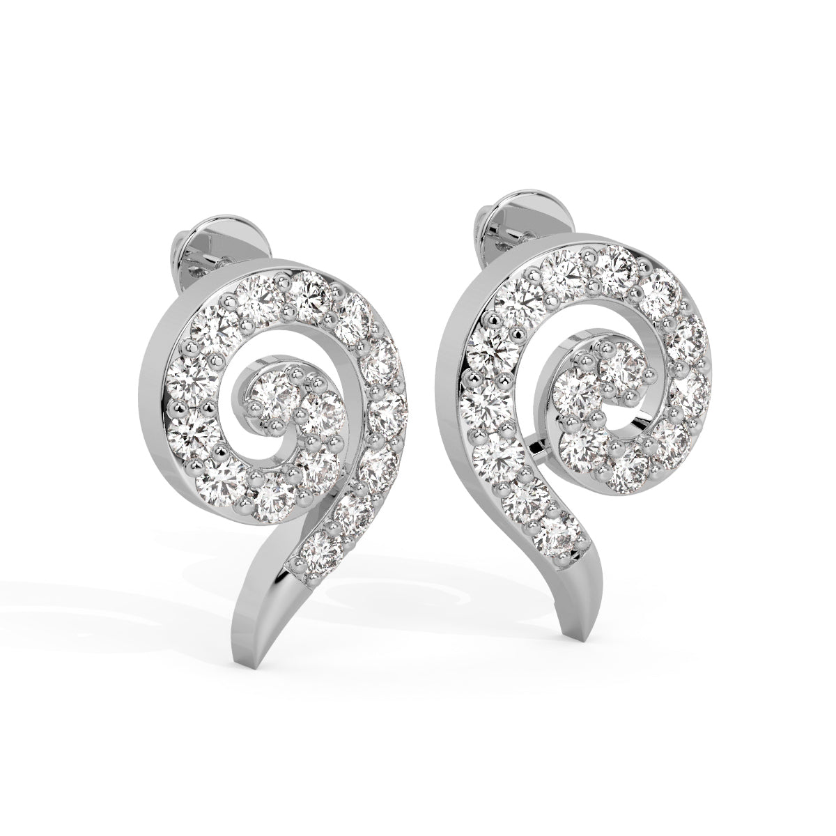 Spiral Gleam Diamond Studs