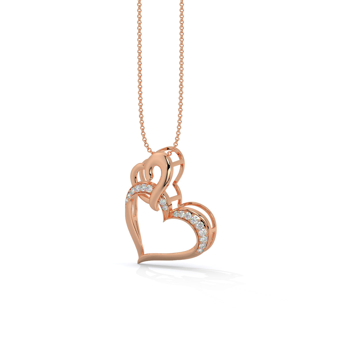Elegant Heart Diamond Pendant
