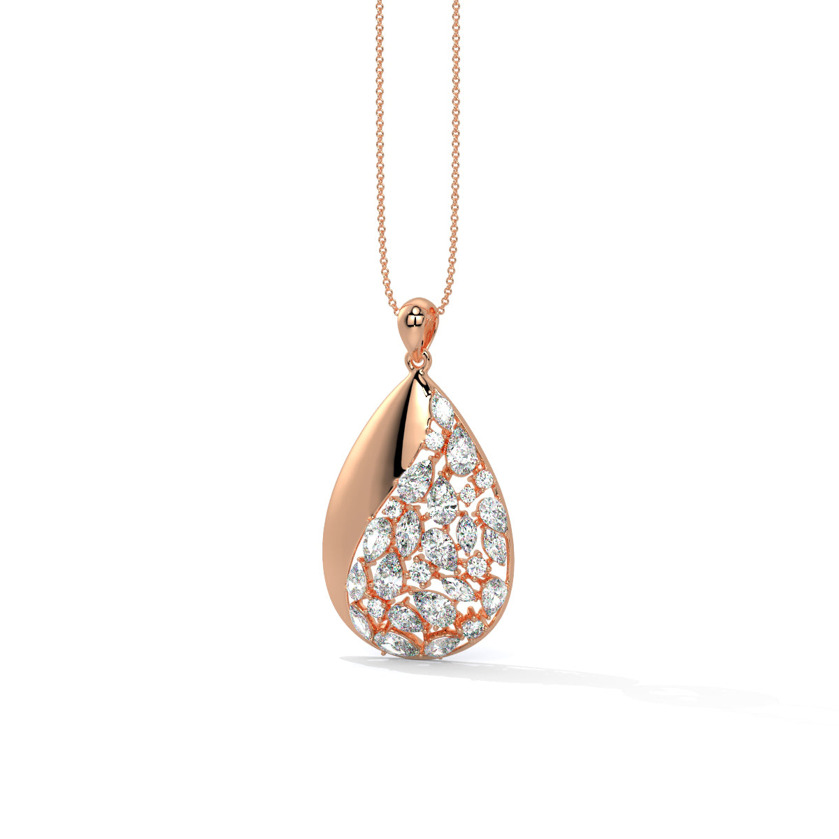 Royal Teardrop Diamond Pendant