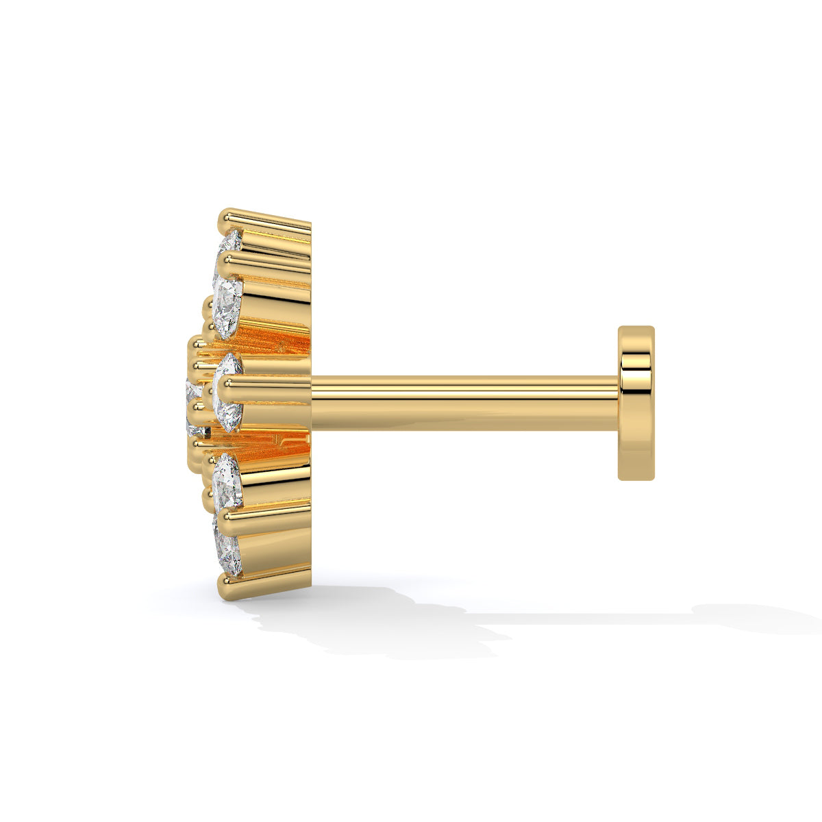 Snowflake Sparkle Diamond Nose Pin