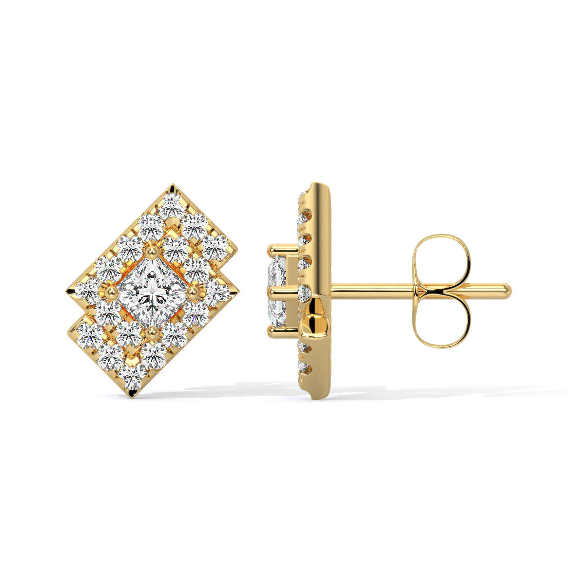 Solaris Frame Diamond Studs