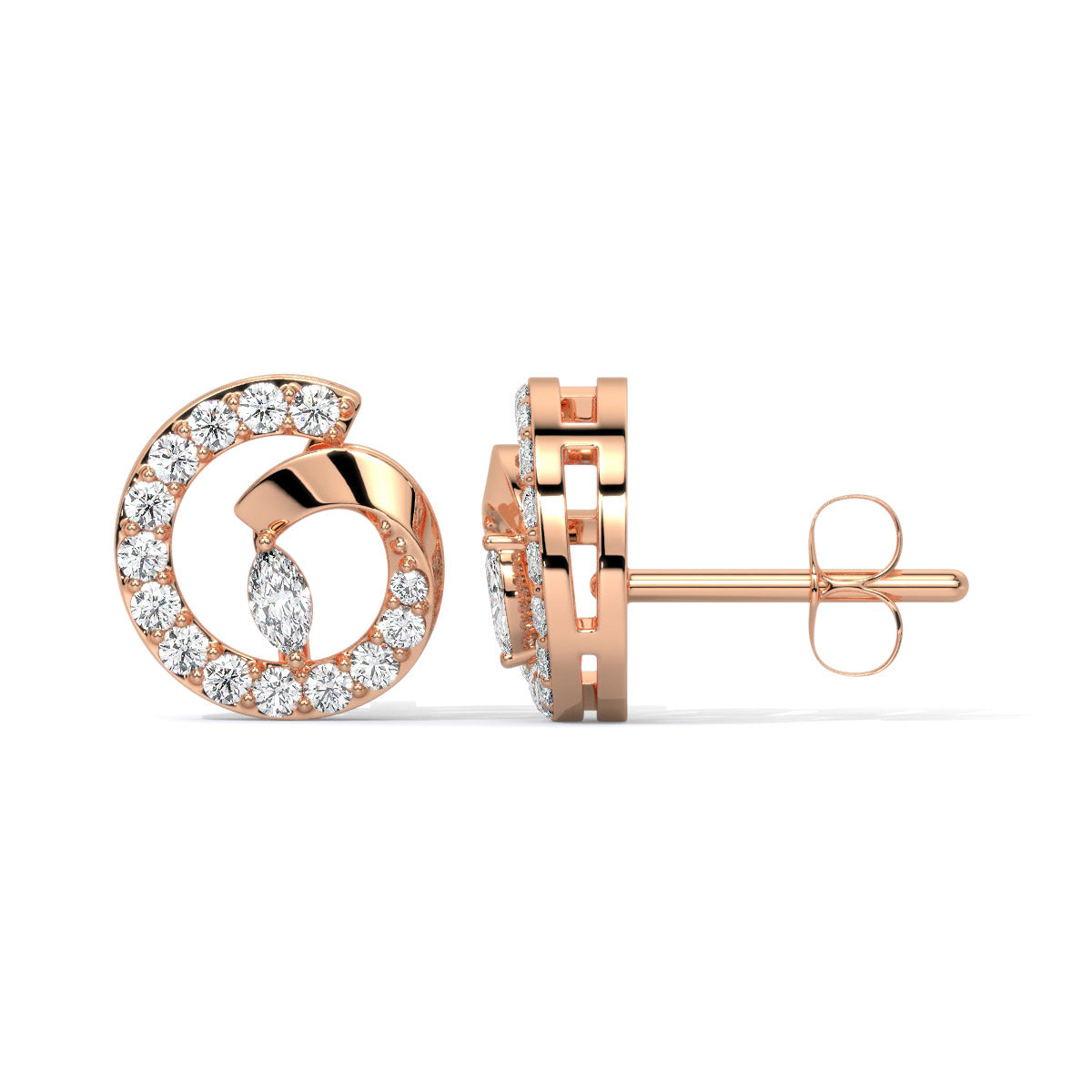 Seraphine Loop Sparkling Diamond Studs