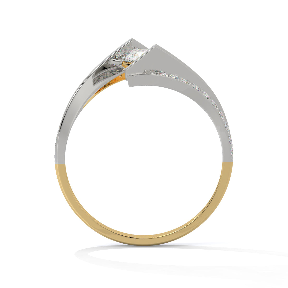 Eternal Embrace – Dual-Tone Diamond Ring
