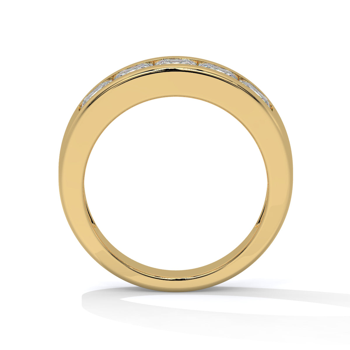 Princess-Cut Diamond Channel-Set Men's Ring