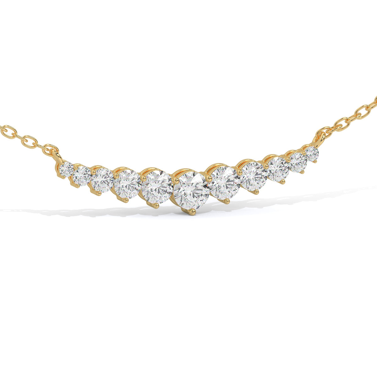 Radiance Diamond Curve Pendant