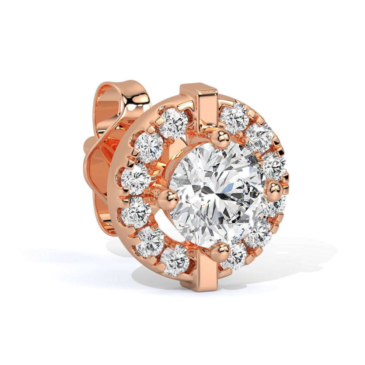 Solara Crown Men's Diamond Circle Stud