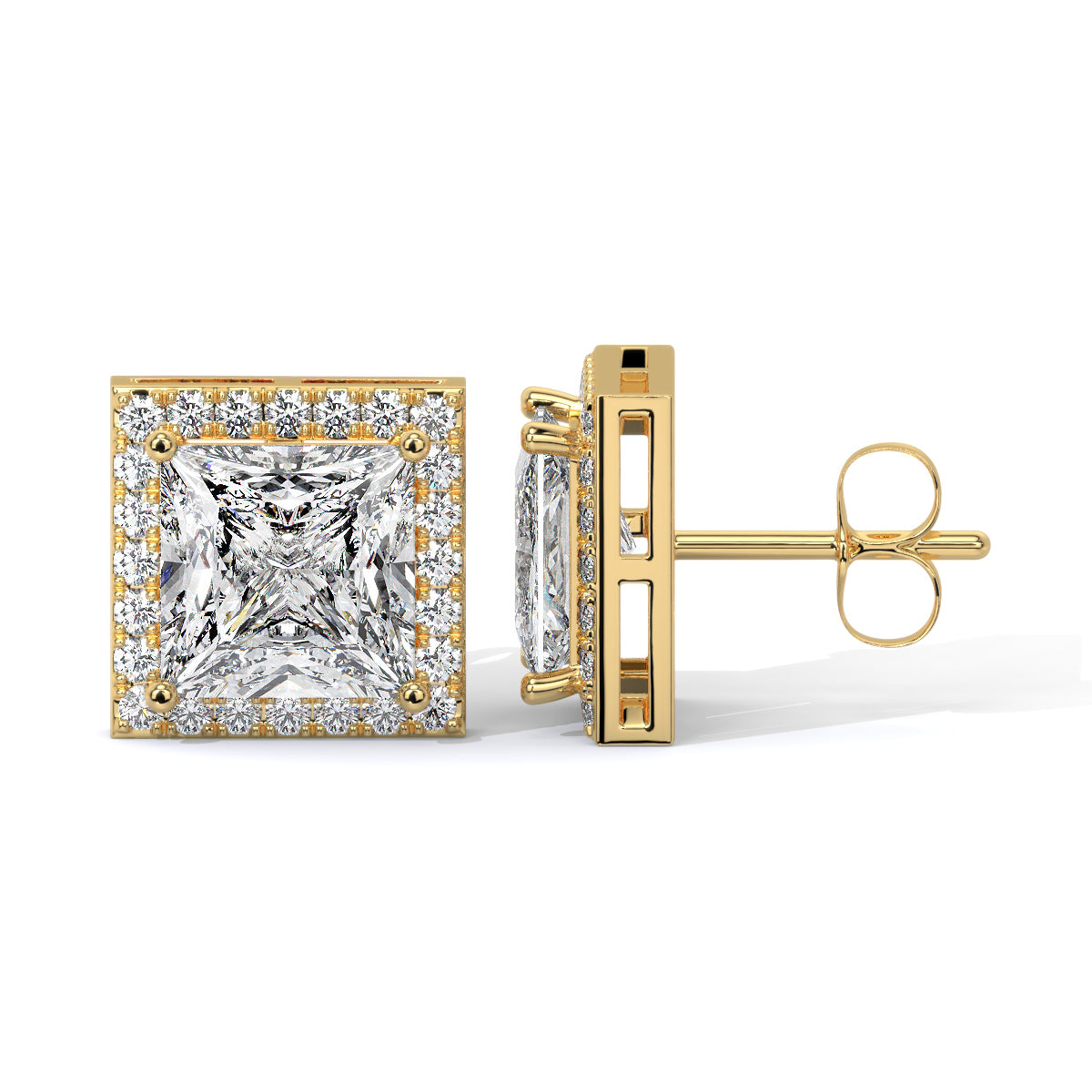 Crown Edge Diamond Studs