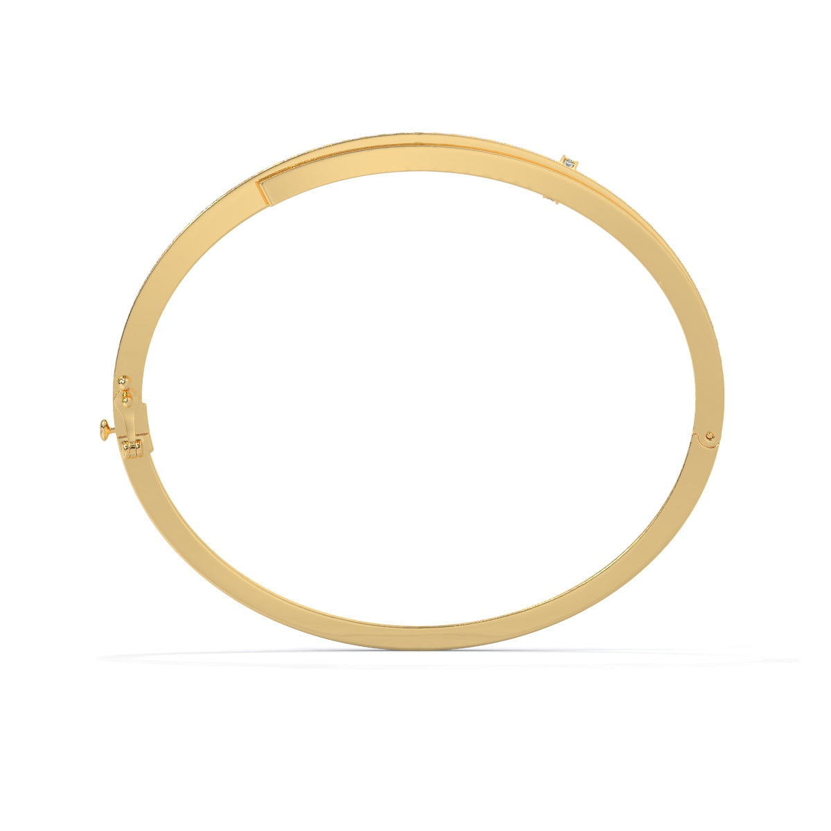 Sleek Contour Diamond Bangle