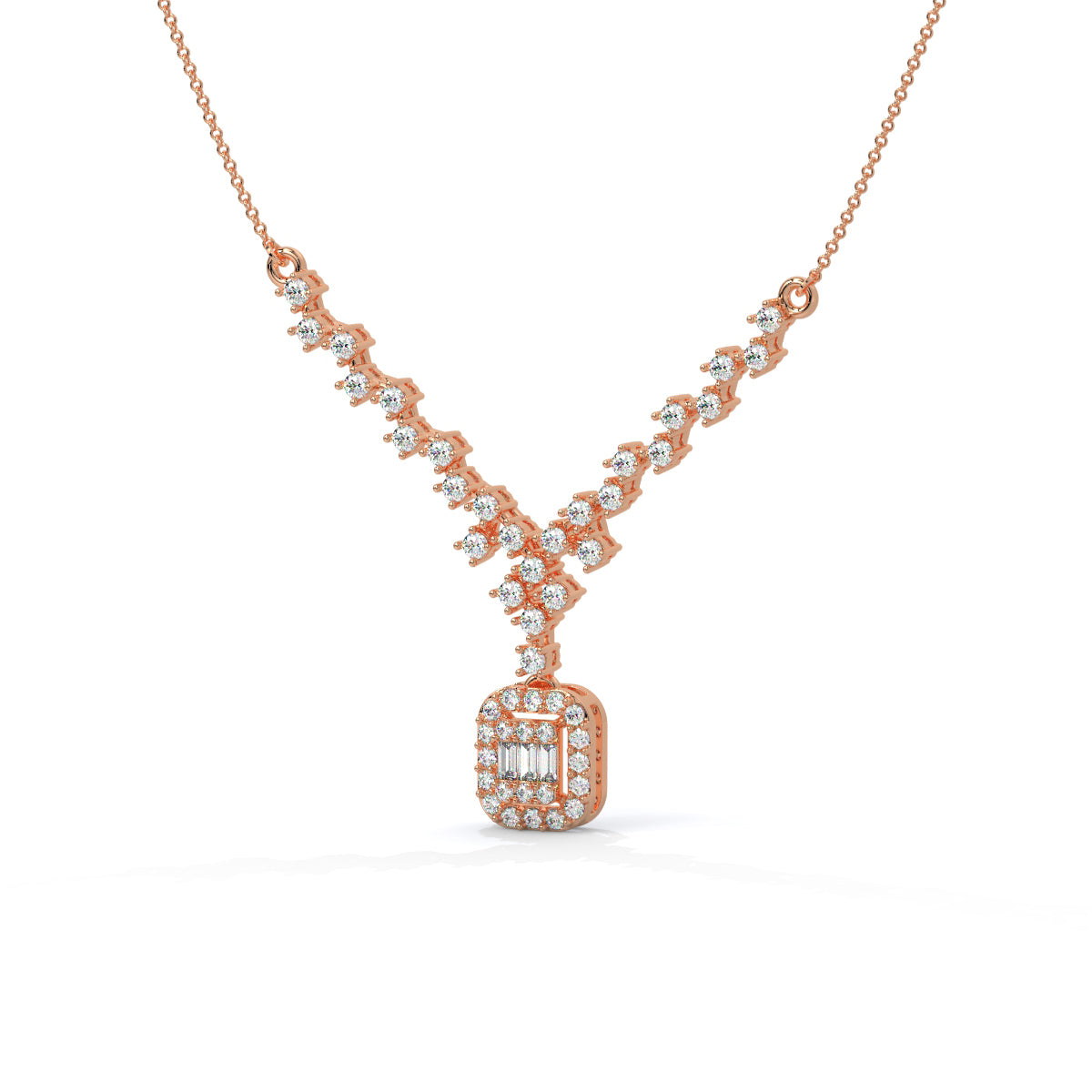 Exquisite Diamond Halo Pendant