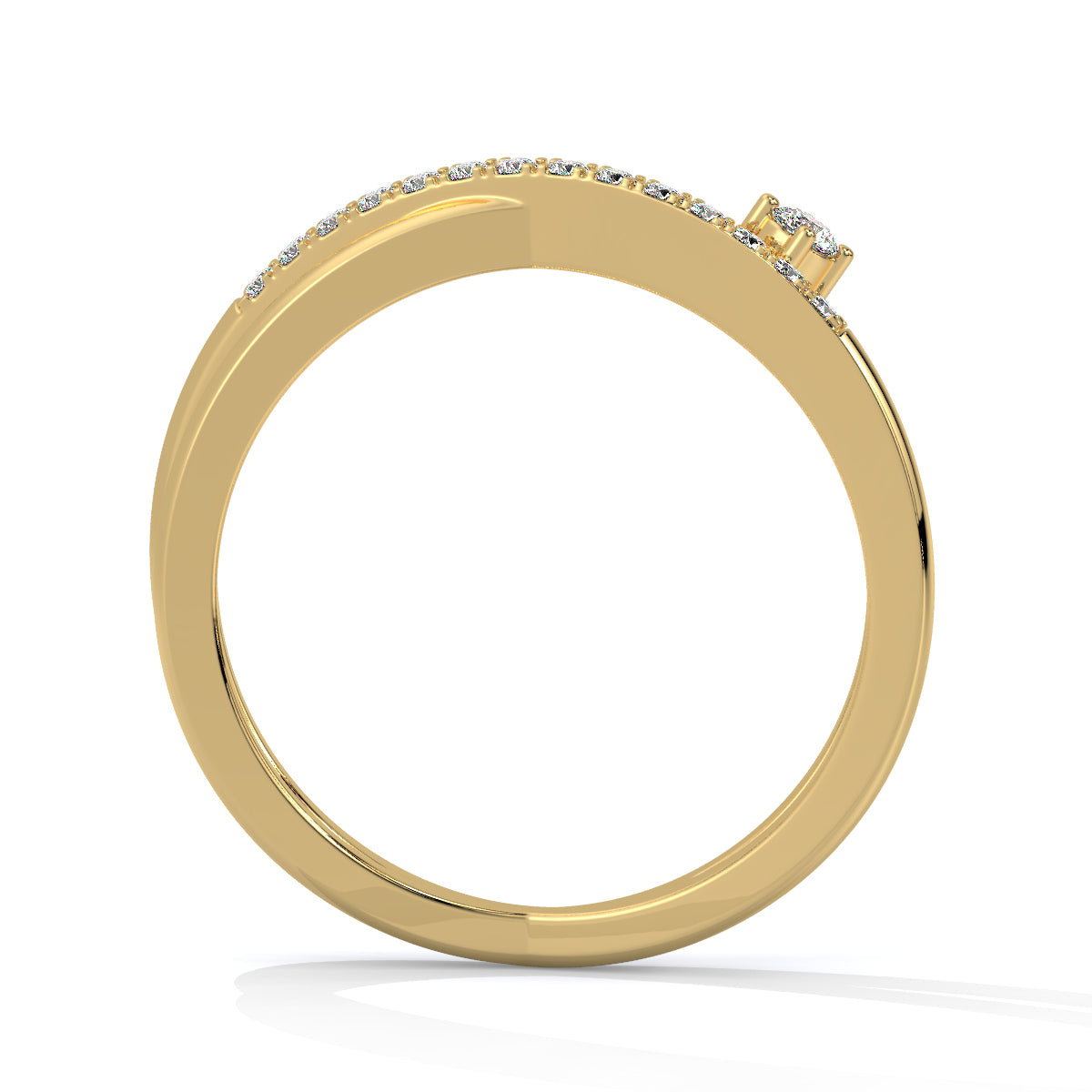 Criss-Cross Charm Diamond Ring