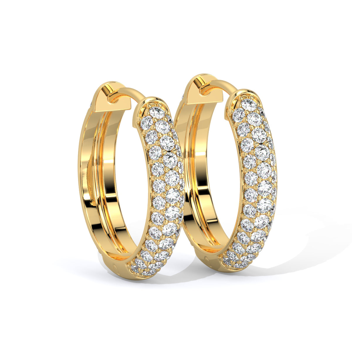 Auric Loop Diamond Hoops