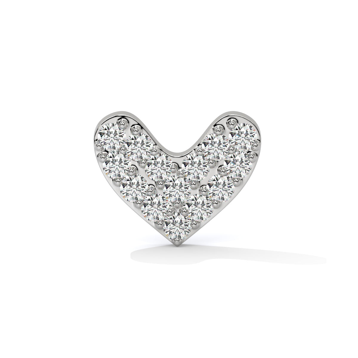 HeartGlow Diamond Nose Pin