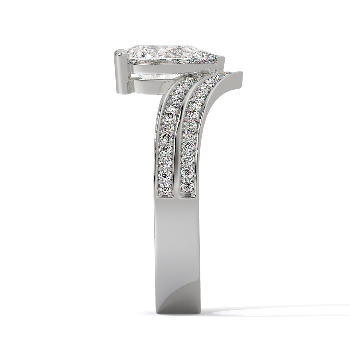 Exquisite Pear-Cut Diamond Ring