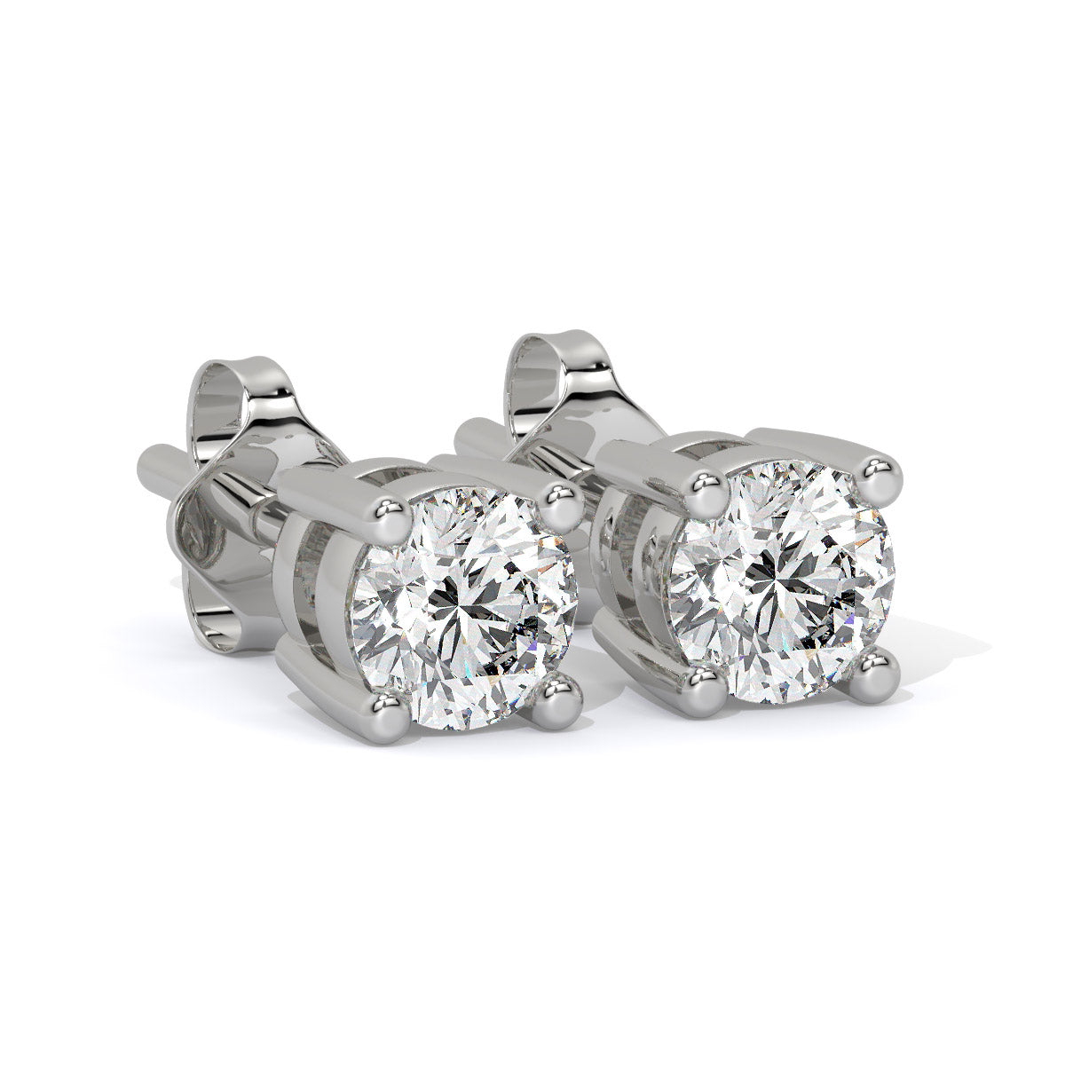 Shining Solitaire Diamond Studs