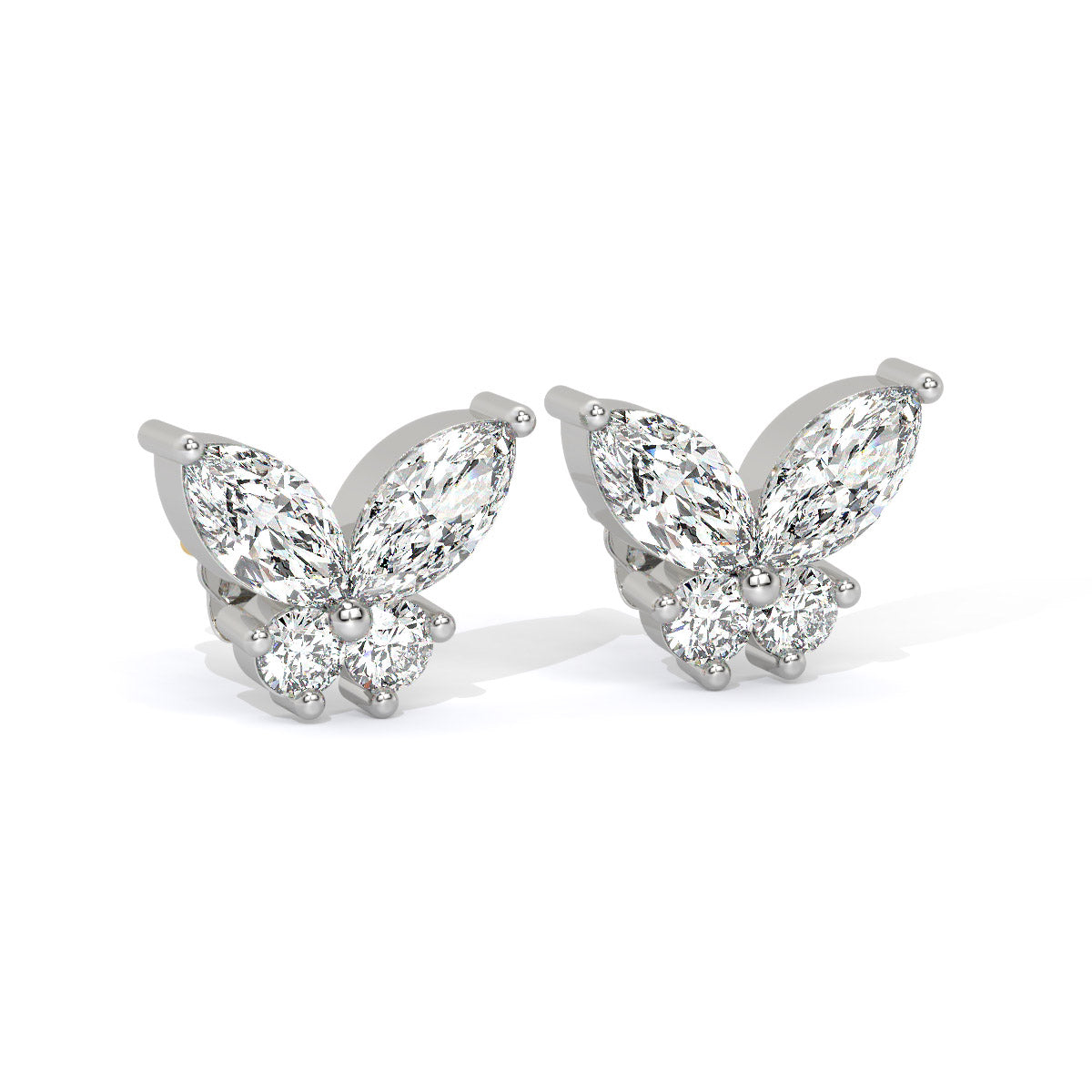 Fluttera Diamond Butterfly Studs