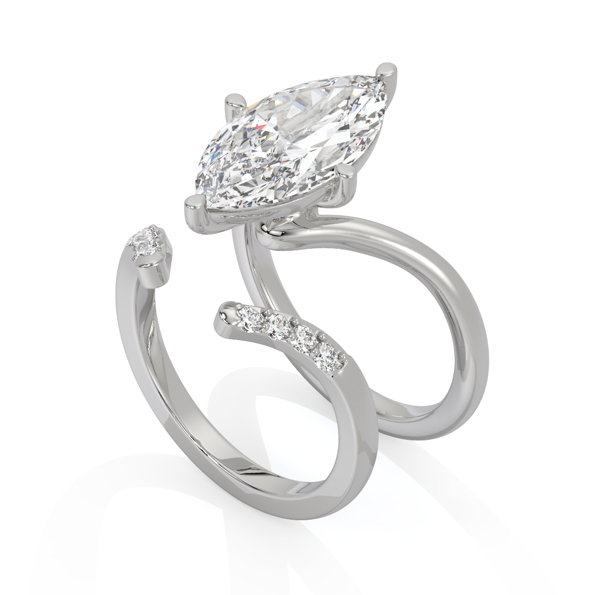 The Marquise Bypass Diamond Ring