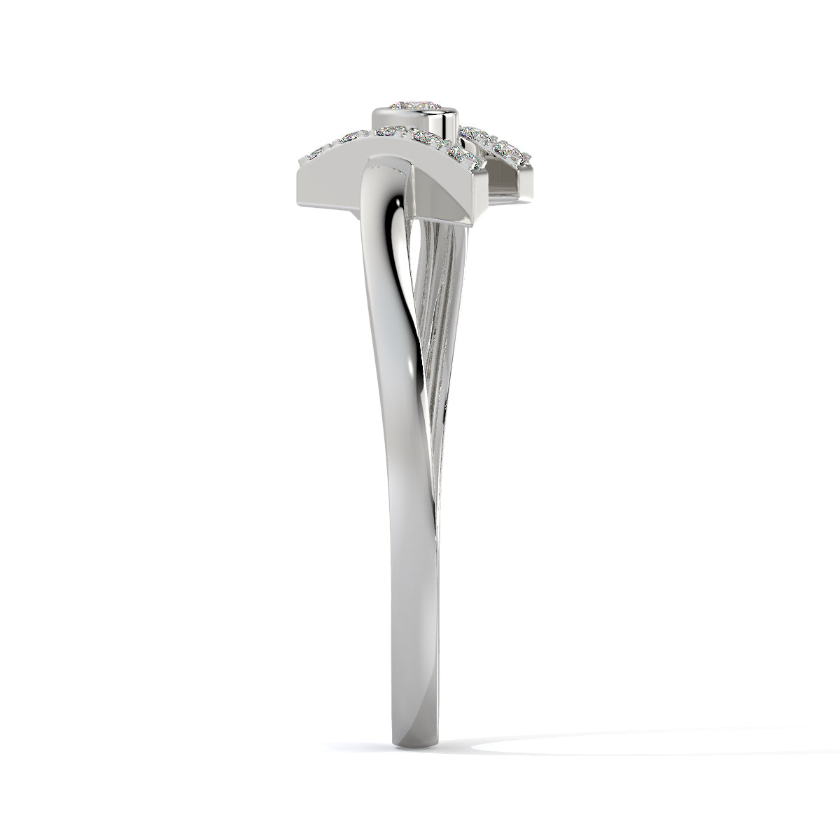 Gleam Hinge Modern Art Diamond Ring