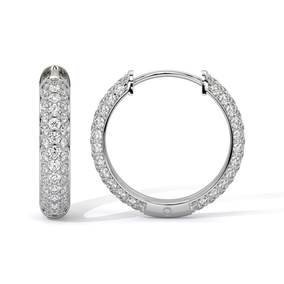 Auric Loop Diamond Hoops
