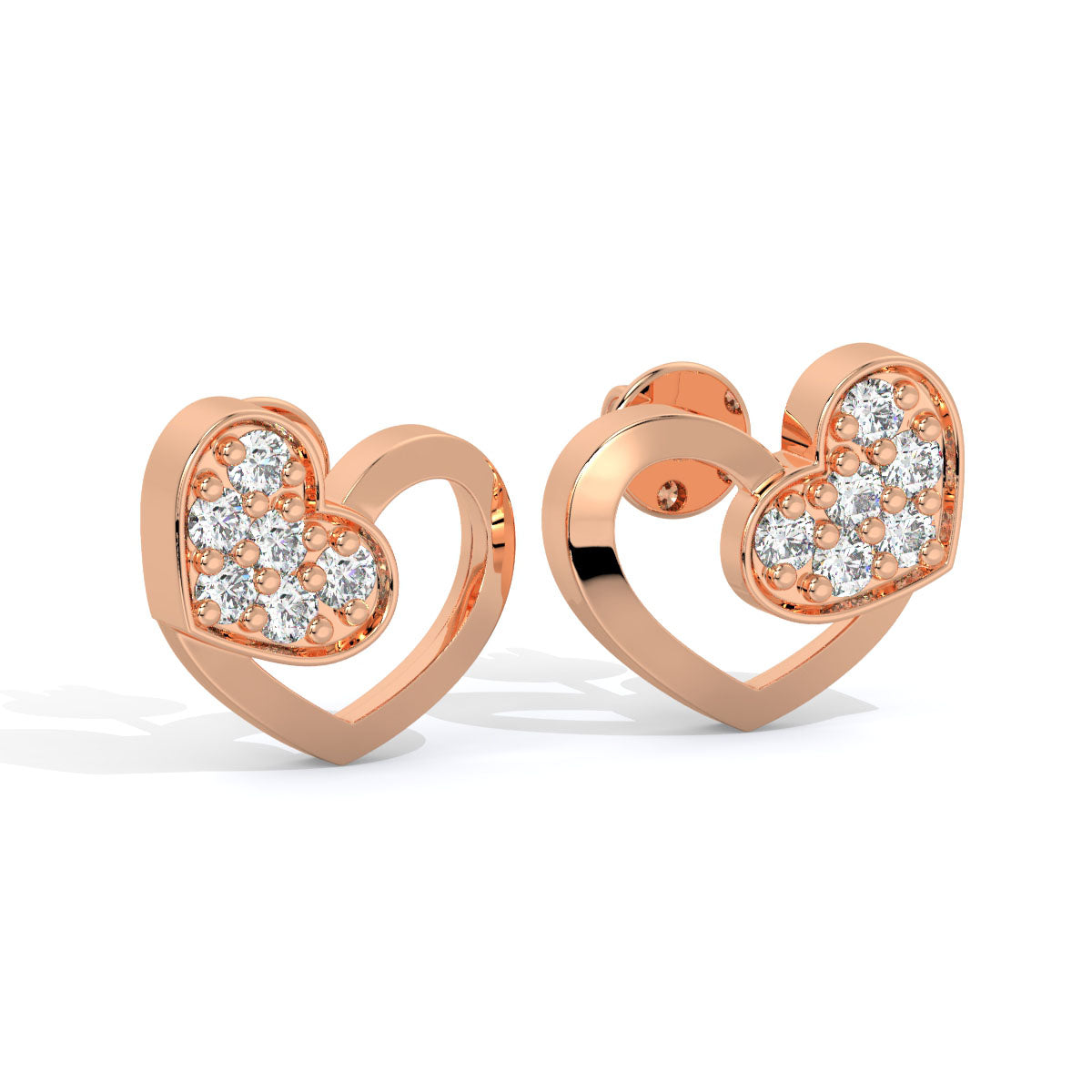 Sparkling Heartbeat Diamond Studs