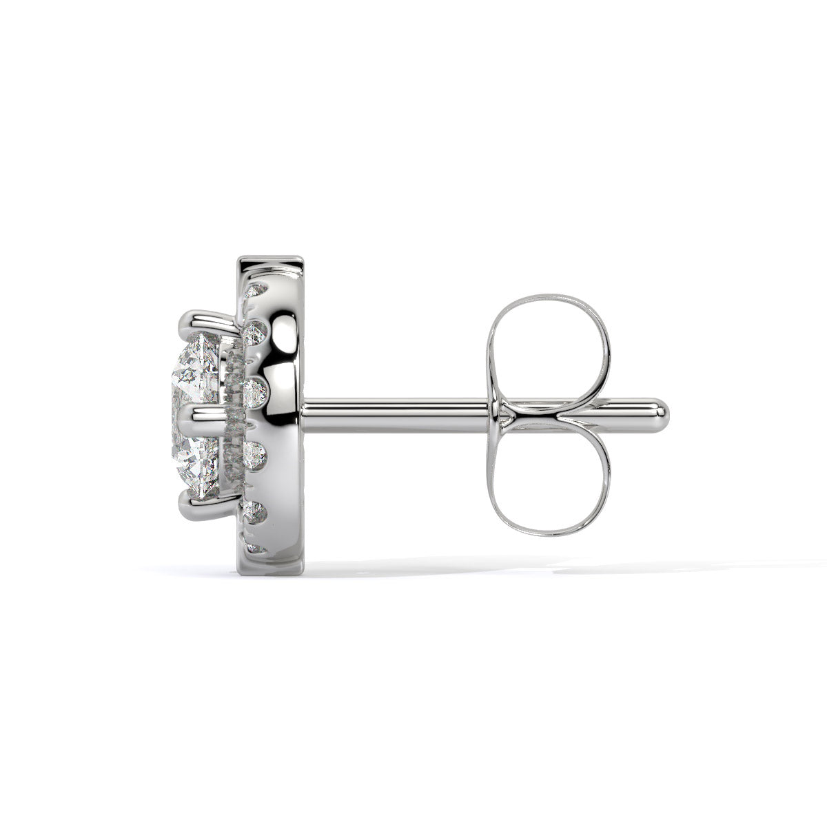 Solara Crown Men's Diamond Circle Stud