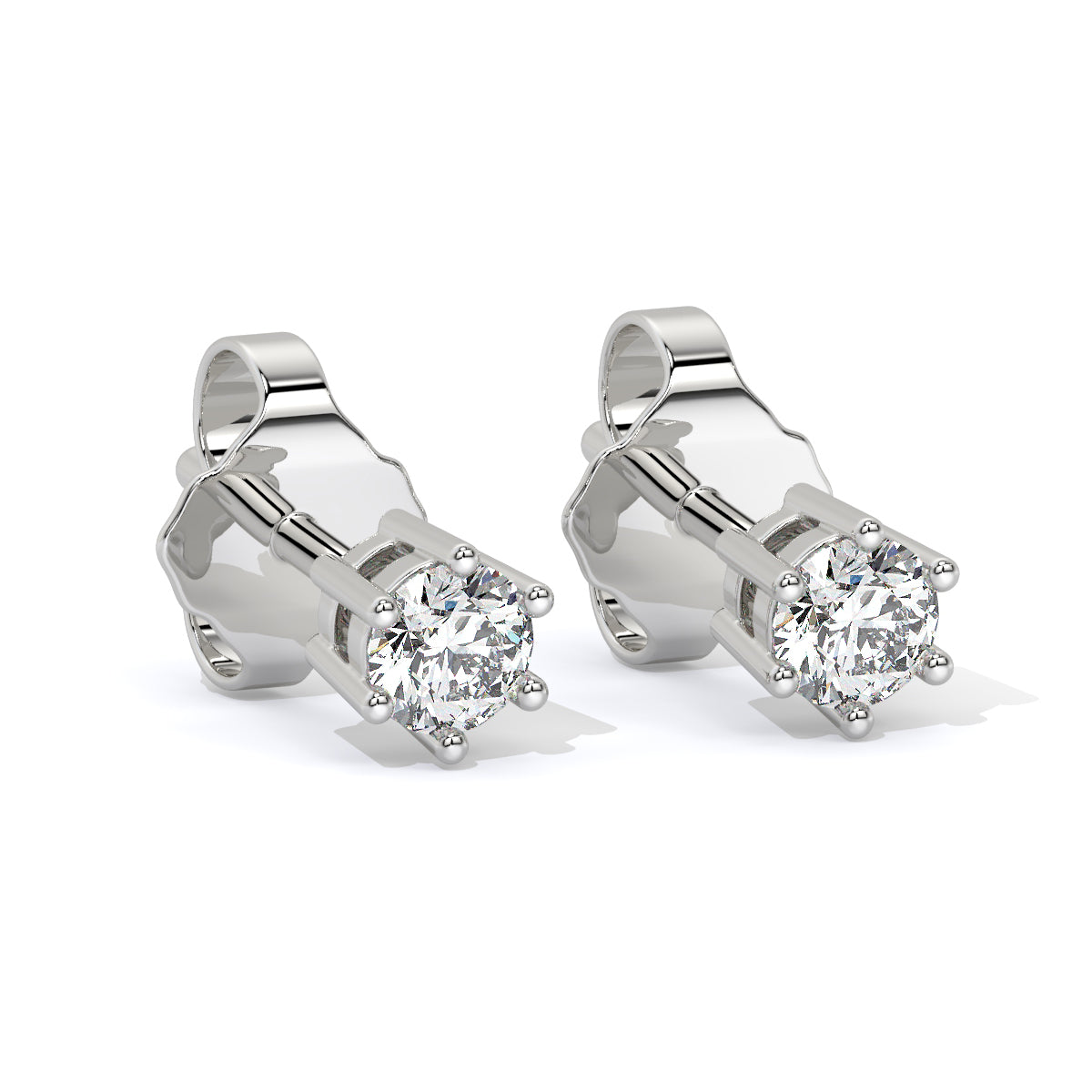 Classic Round-Cut Diamond Studs
