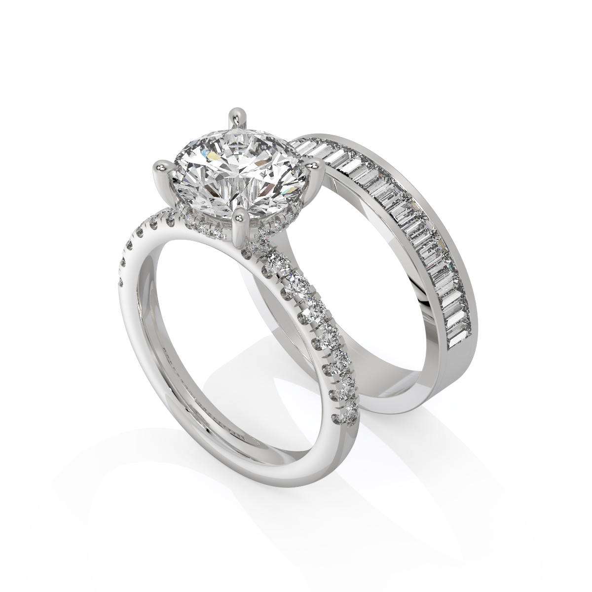 Crownlight Duo Bridal Bypass Ring
