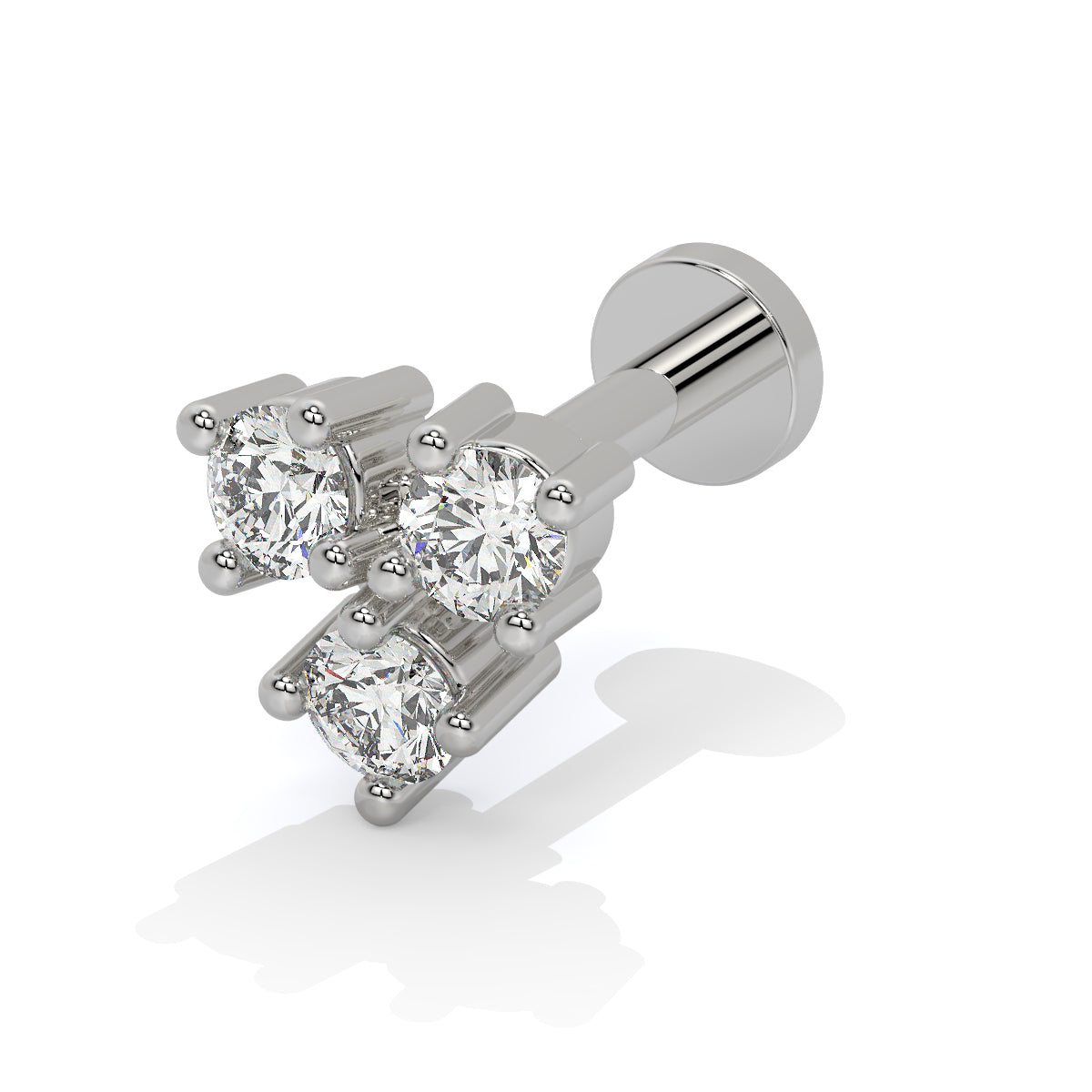 Dazzle Trio Diamond Nose Pin