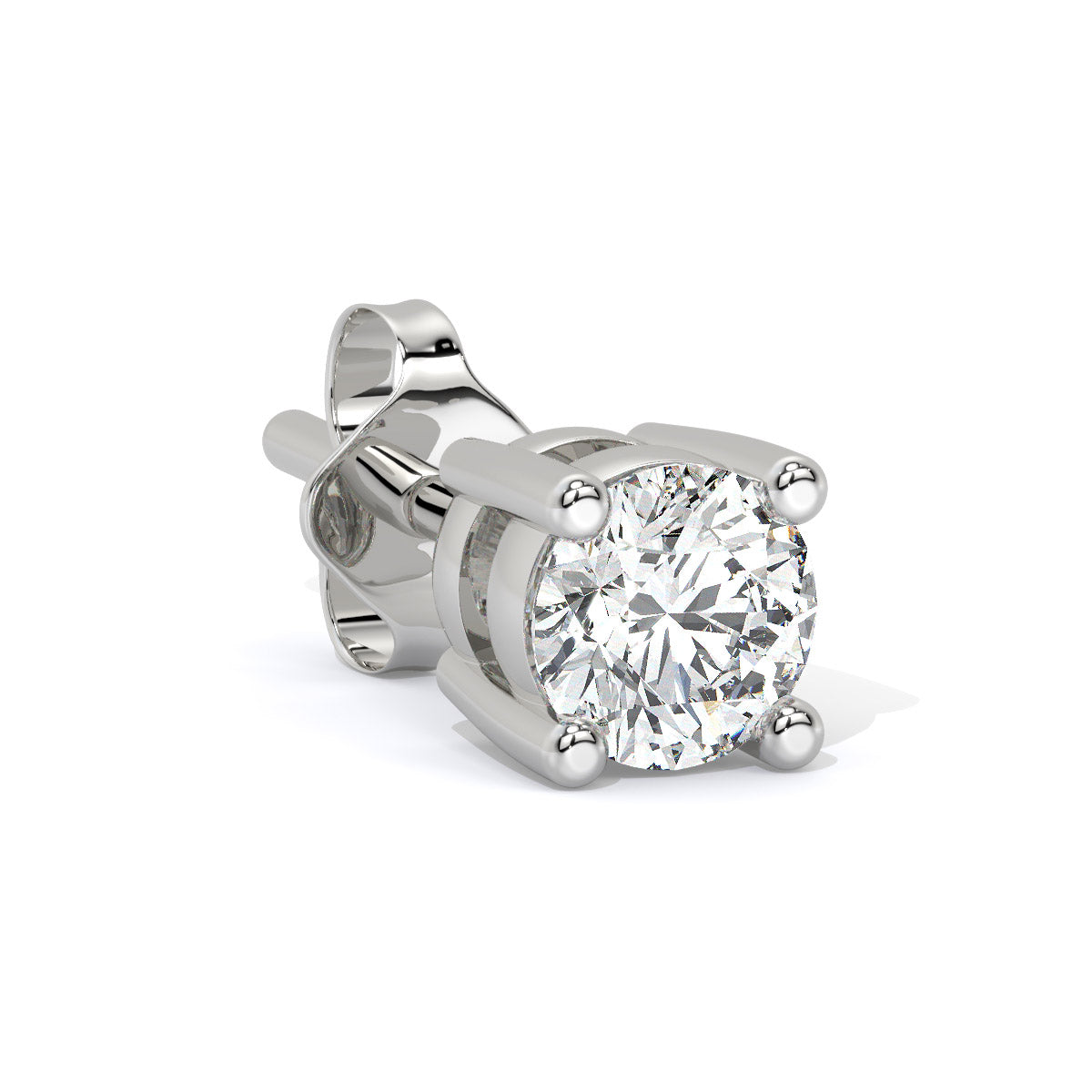 Shining Solitaire Men's Diamond Stud