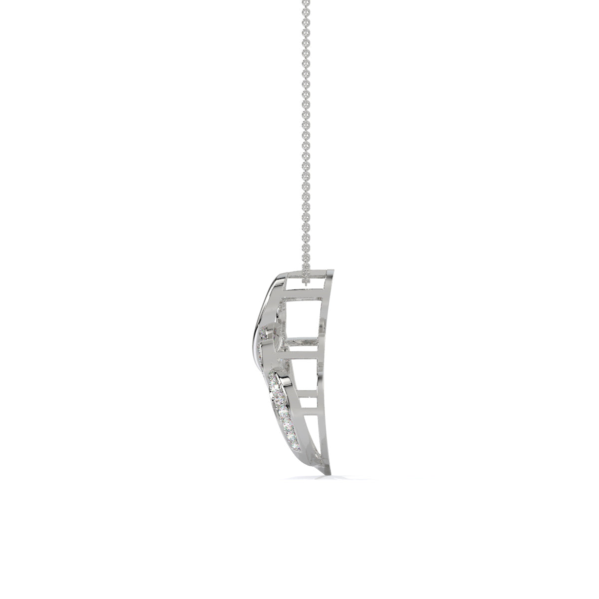 Elegant Heart Diamond Pendant