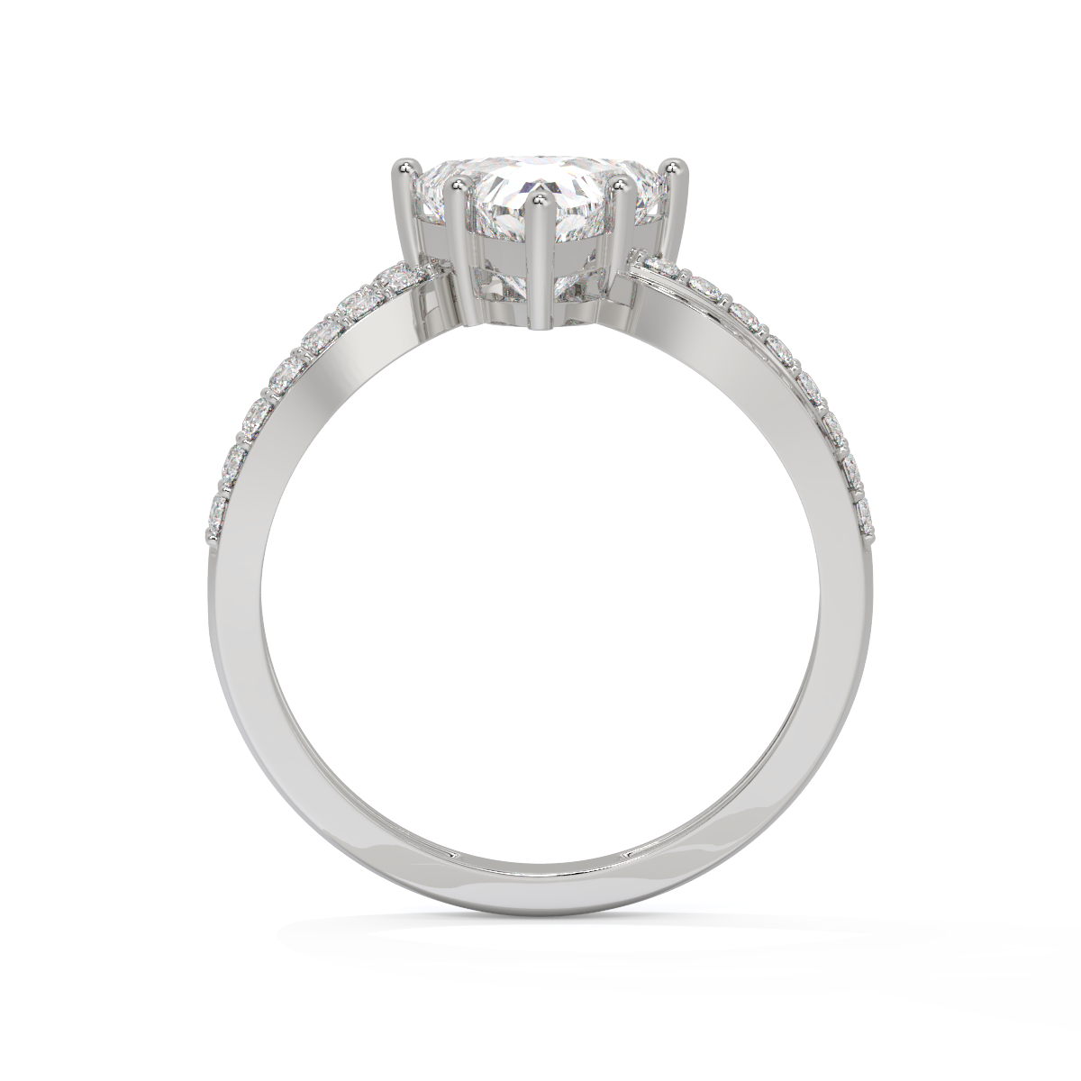 Lotus-Cut Diamond Ring