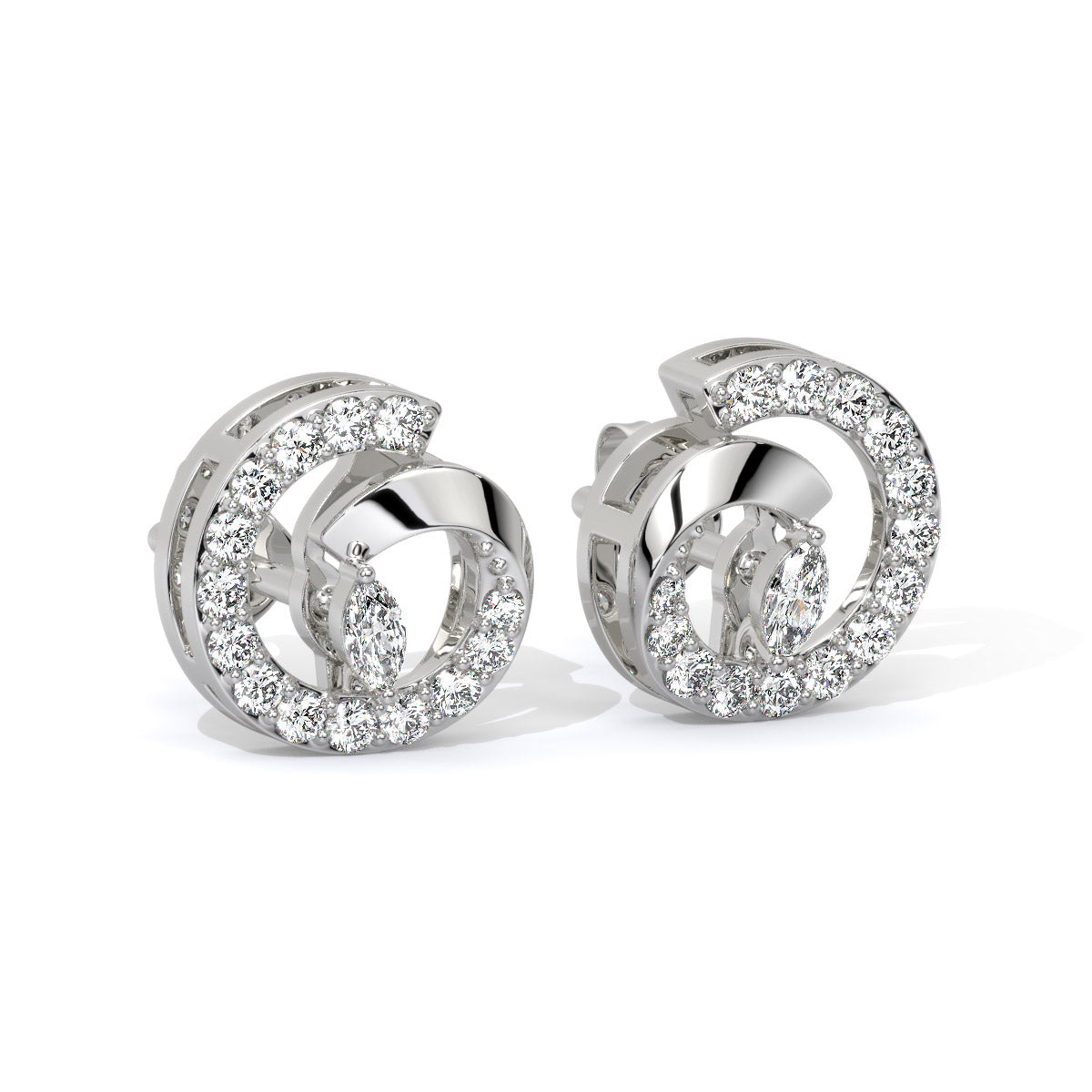 Seraphine Loop Sparkling Diamond Studs