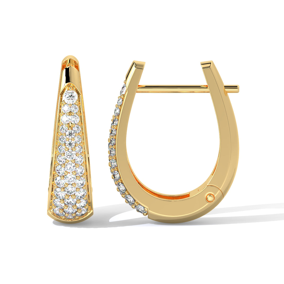 Tapered Diamond Hoops