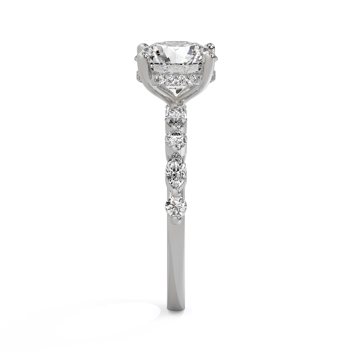 Opaline Bud Diamond Ring