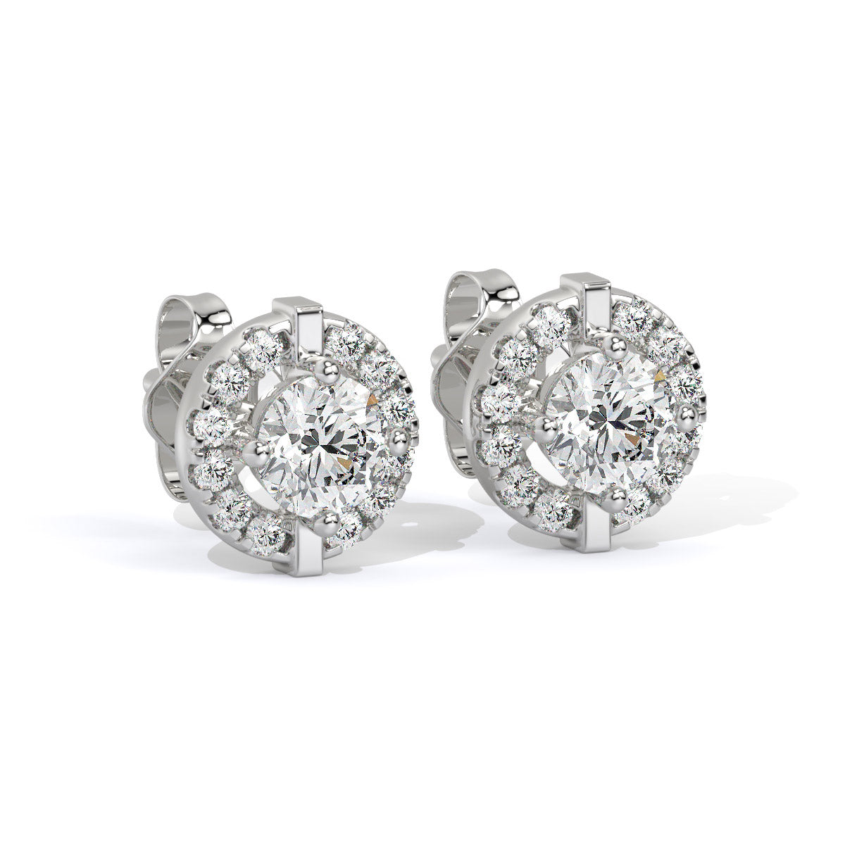 Solara Crown Diamond Circle Studs