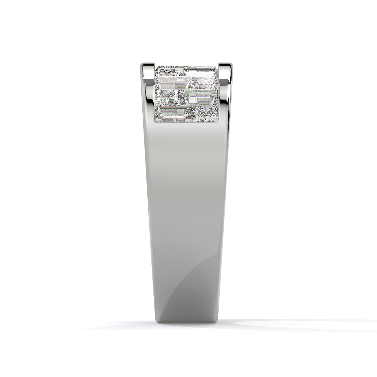 Elegant Diamond Channel-Set Men's Ring