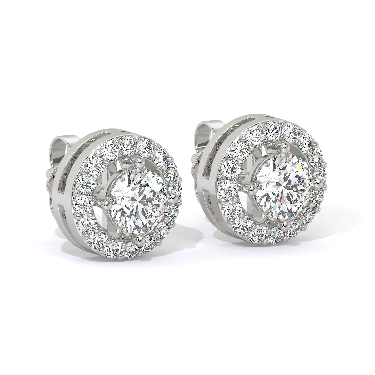 Halo Diamond Studs