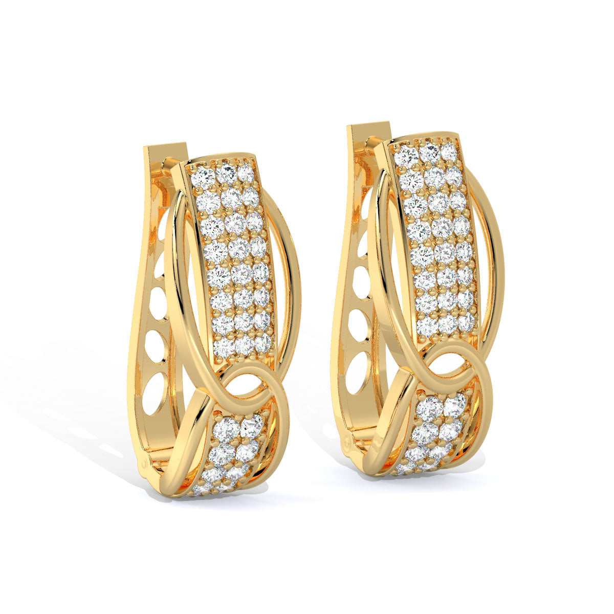Timeless Twist Diamond Hoops
