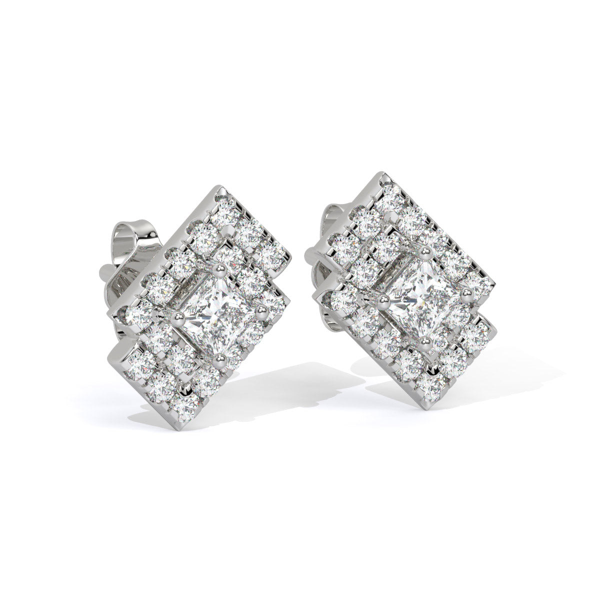 Solaris Frame Diamond Studs