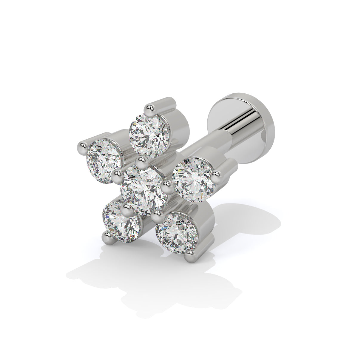 Radiant Starburst Diamond Nose Pin