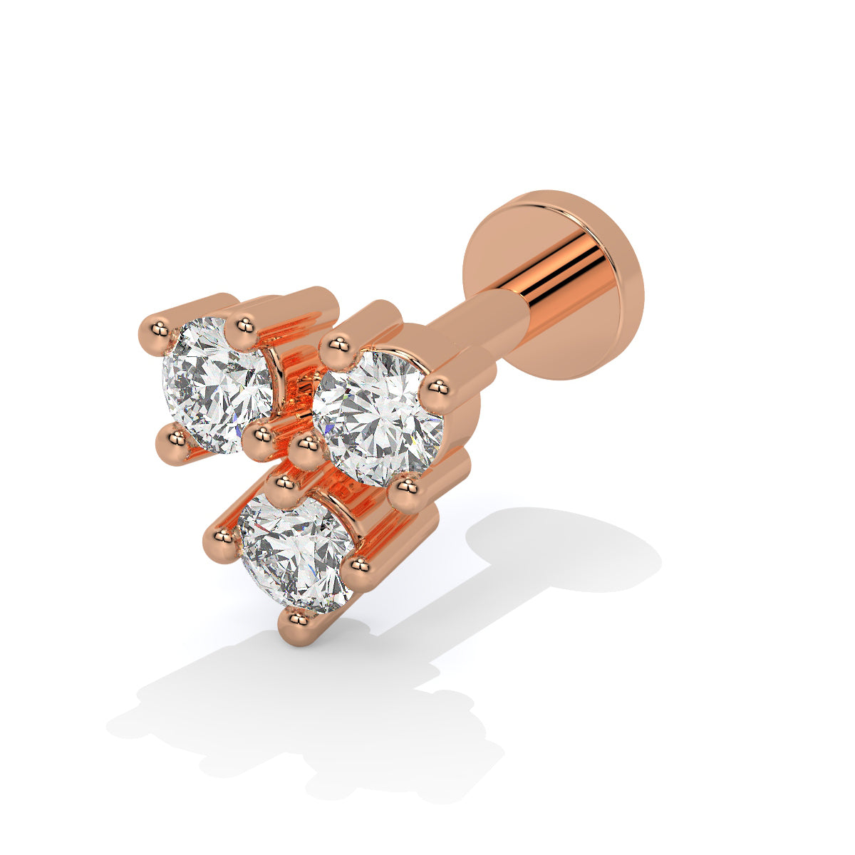 Dazzle Trio Diamond Nose Pin