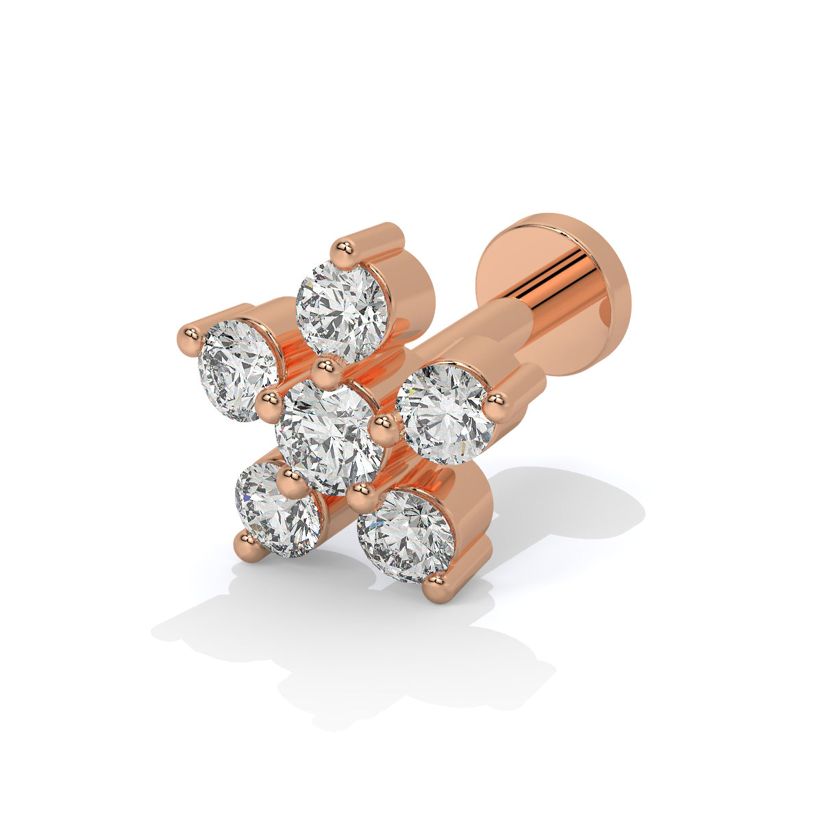 Radiant Starburst Diamond Nose Pin