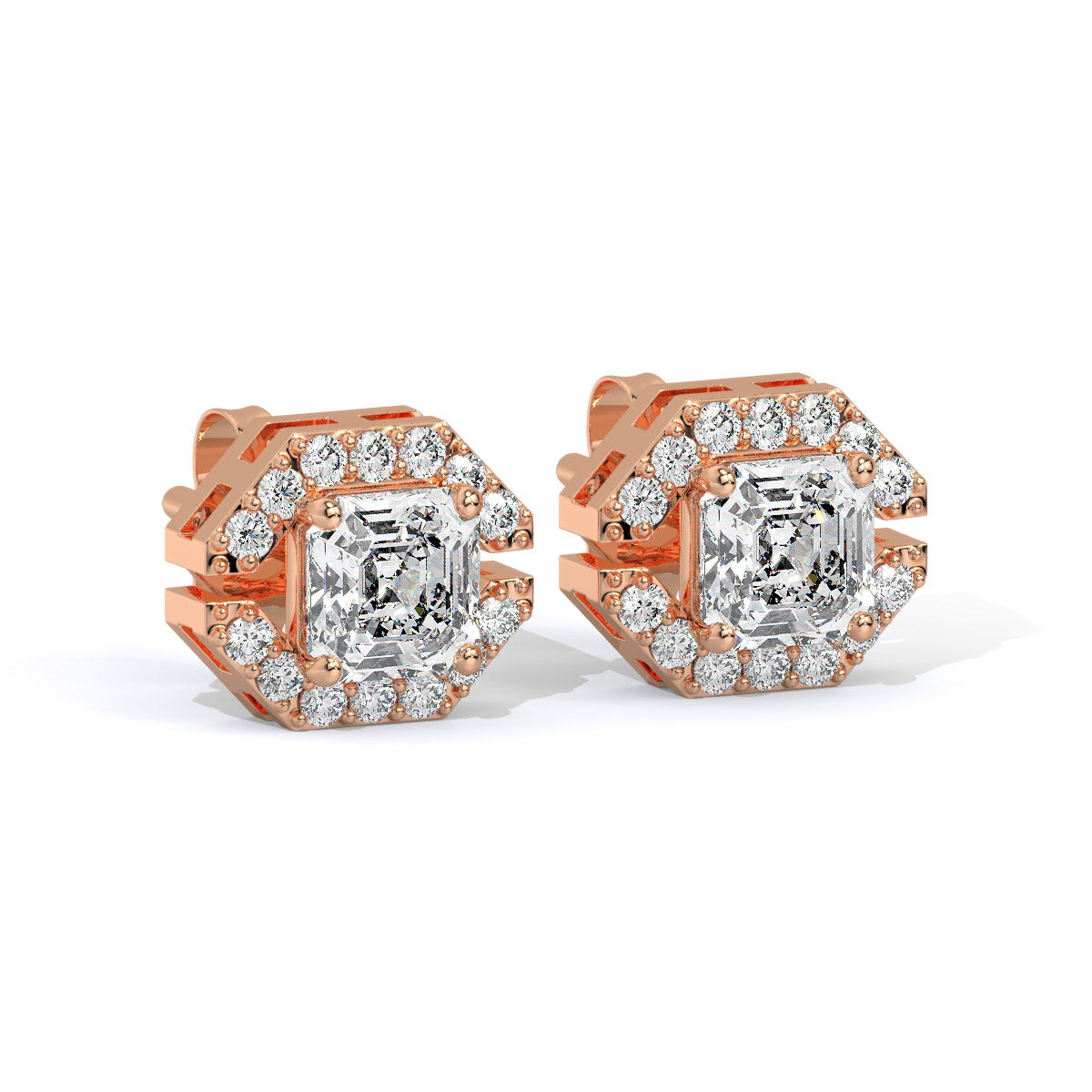 Glintara Edge Diamond Studs