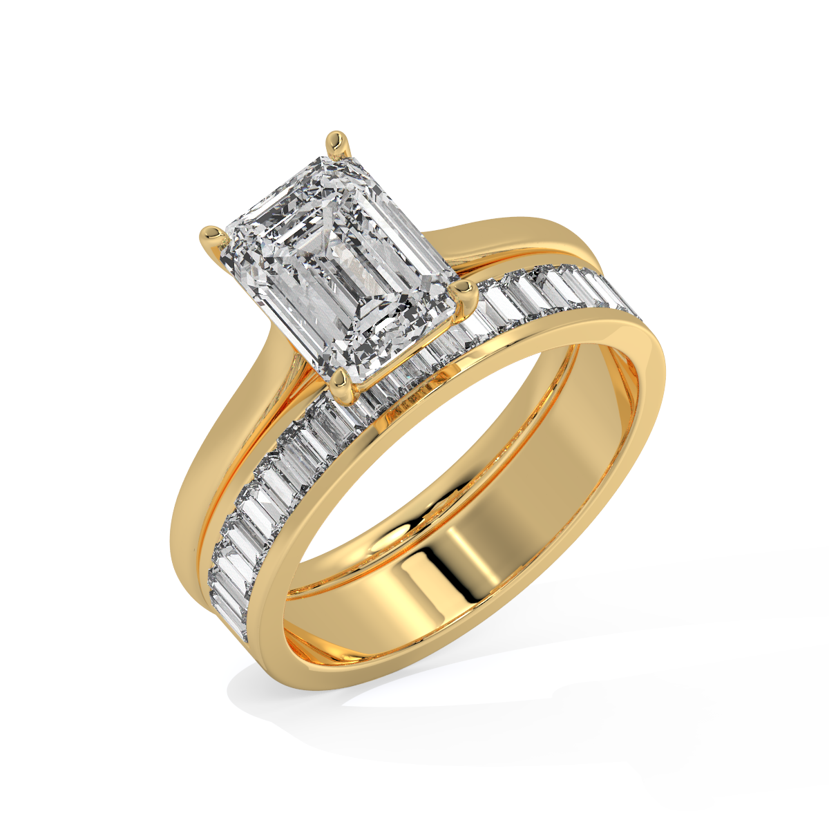 Royale Pathway Emerald-Cut Bypass Ring