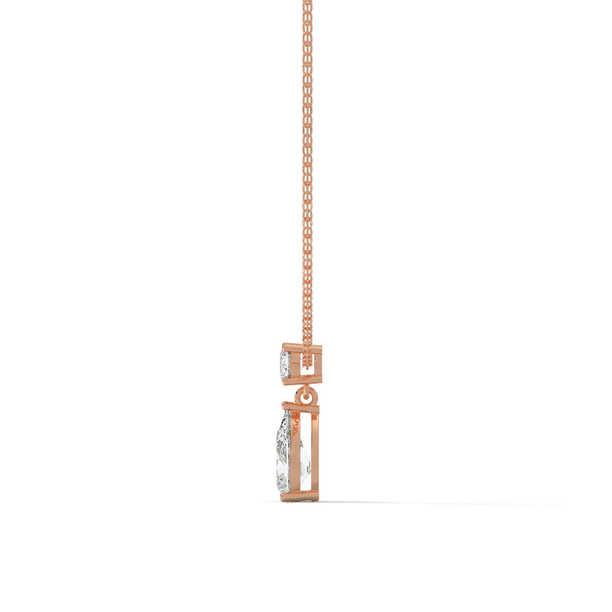 Pear-Cut Diamond Drop Pendant