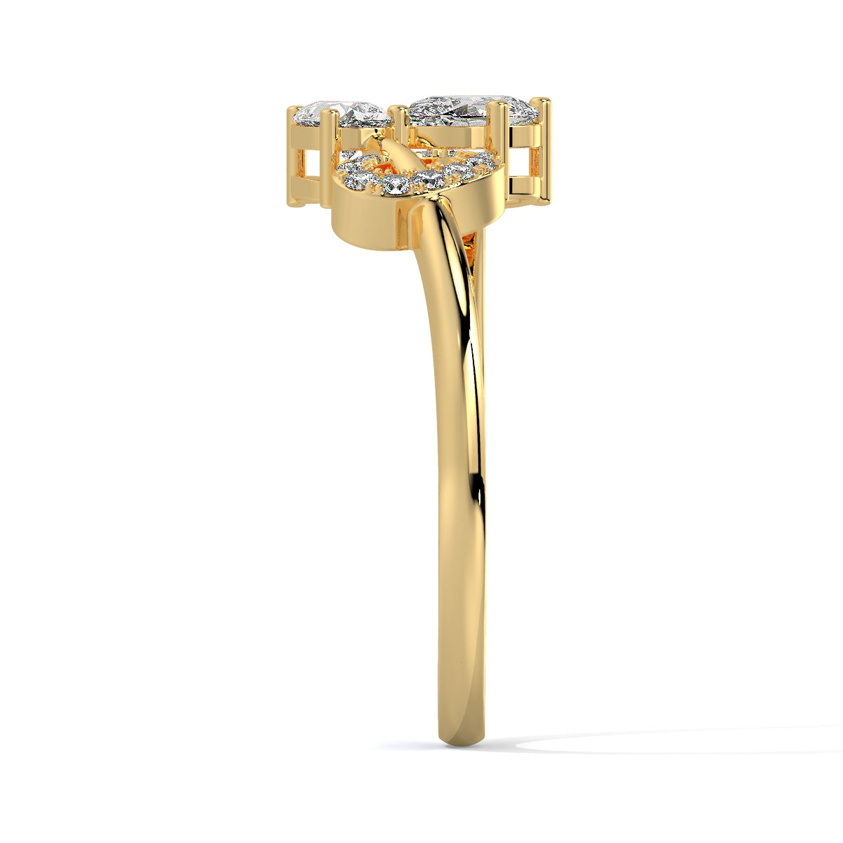 Flora Glint Petal Diamond Ring