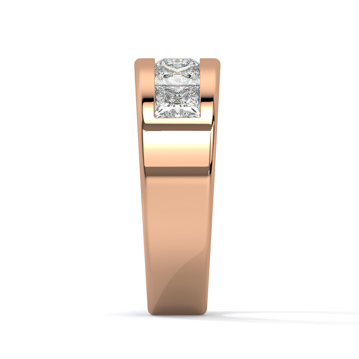 Princess-Cut Diamond Channel-Set Men's Ring