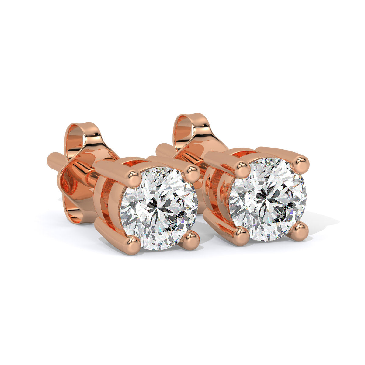 Shining Solitaire Diamond Studs