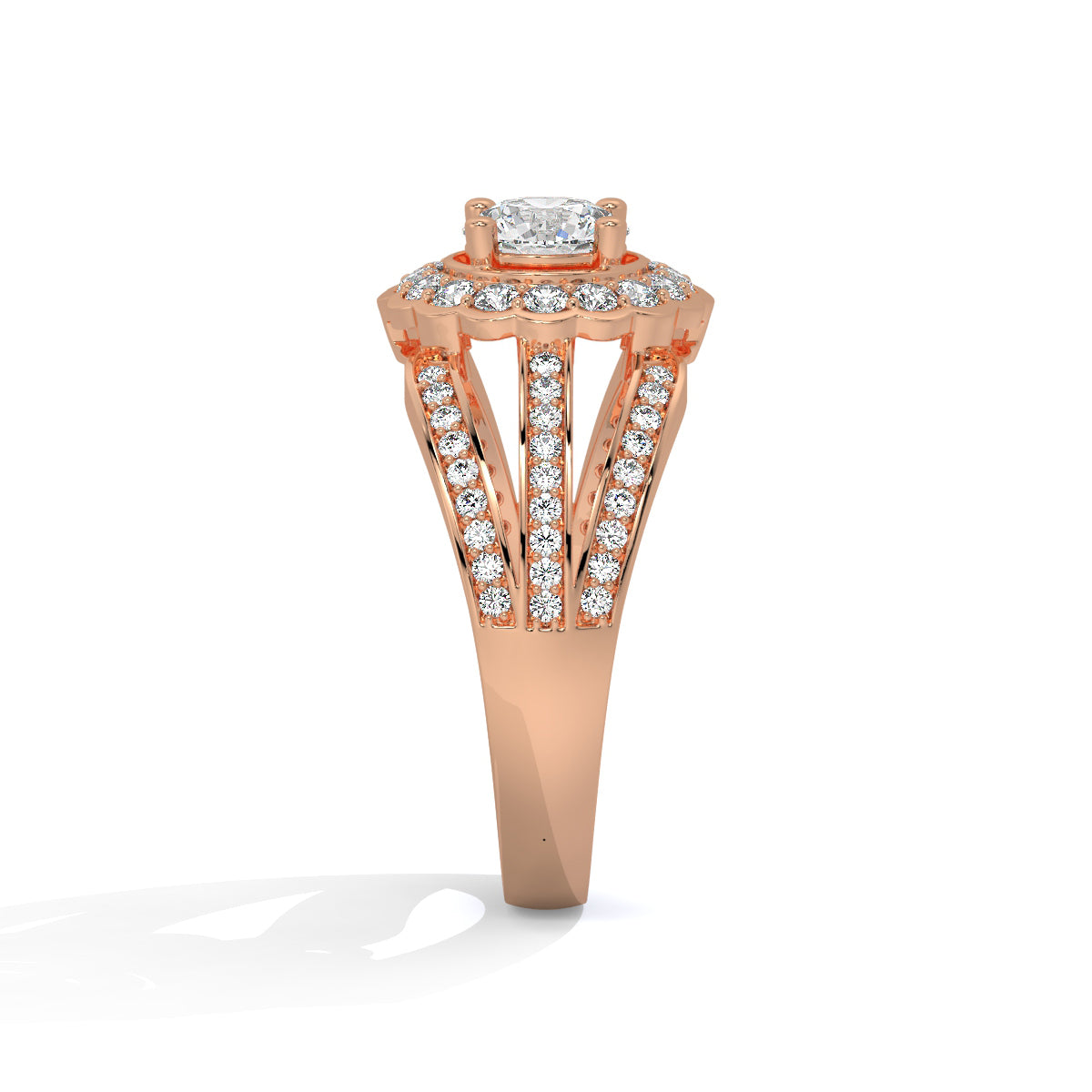 Split-Shank Diamond Ring